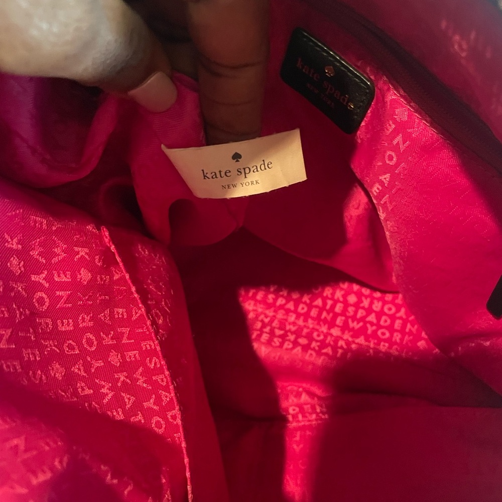 Kate Spade New York Black Pebbled 100% Cow Leather Hobo Shoulder Bag Old Money - Picture 7 of 15